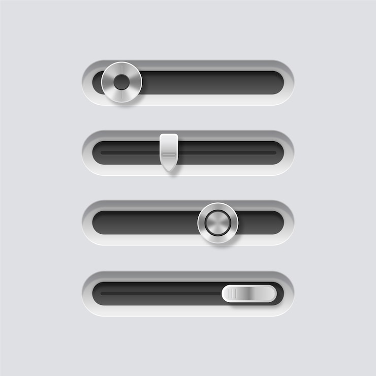 Vector Gratis gradient colored sliders collection