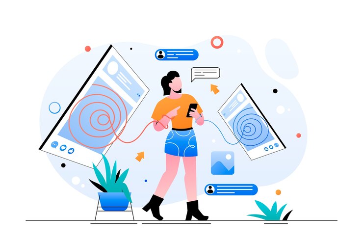 Vector Gratis gradient cybersickness illustration