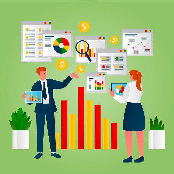 Vector Gratis gradient data driven illustration