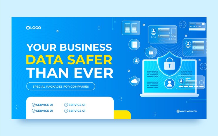 Vector Gratis gradient data privacy social media promo template
