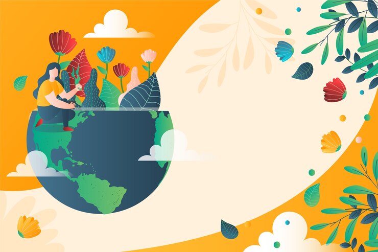 Vector Gratis gradient earth day background