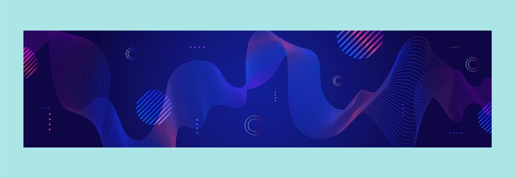 Vector Gratis gradient electronic music festival twitch banner template