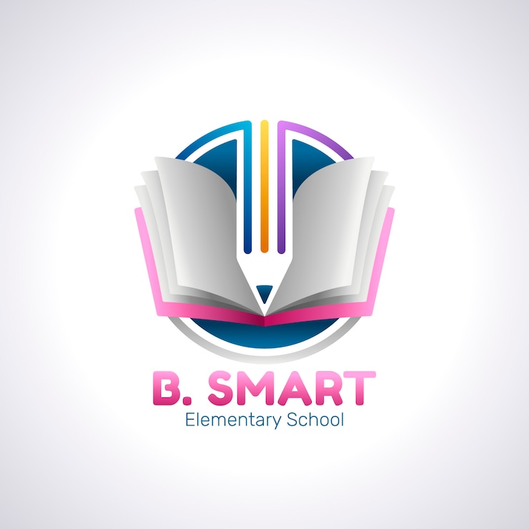 Vector Gratis gradient elementary school logo