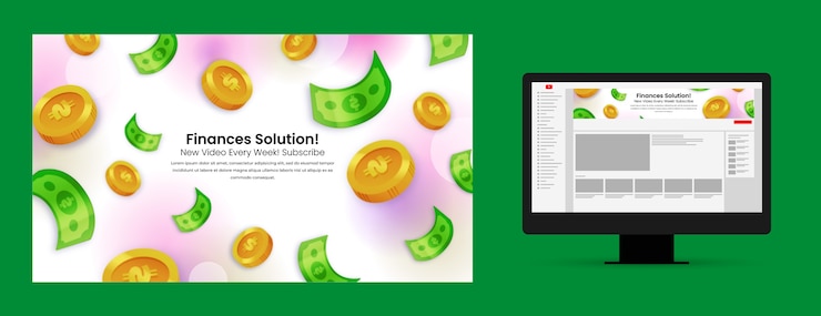 Vector Gratis gradient finances advice youtube channel art
