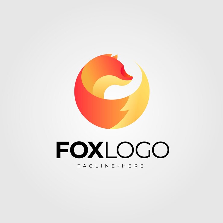 Vector Gratis gradient fox logo template