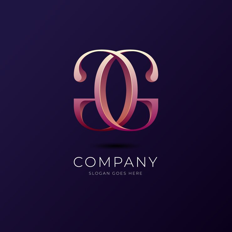 Vector Gratis gradient gg logo template
