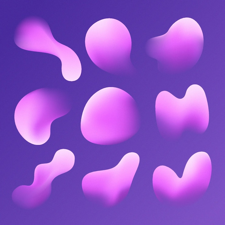 Vector Gratis gradient grainy shape pack