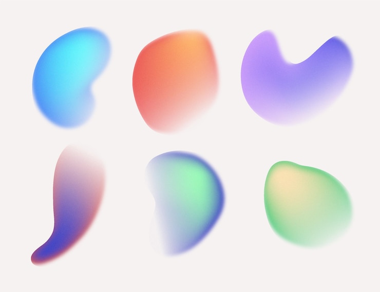 Vector Gratis gradient grainy shapes collection