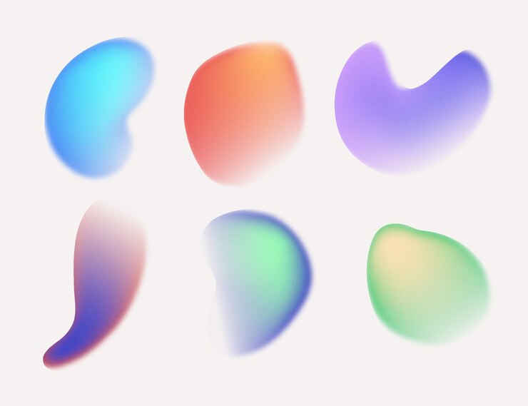 Vector Gratis gradient grainy shapes collection
