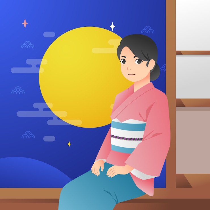 Vector Gratis gradient illustration for chinese mid-autumn festival celebration