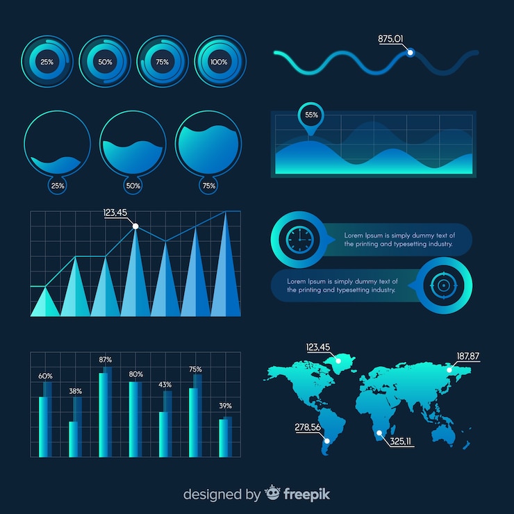 Vector Gratis gradient infographic elements