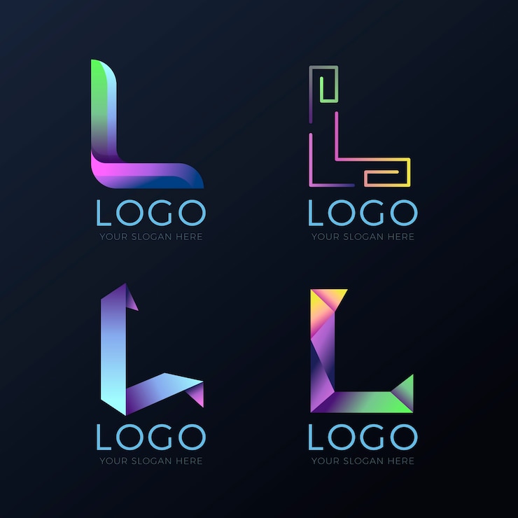 Vector Gratis gradient l logo design template