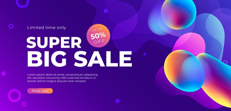 Vector Gratis gradient liquid horizontal banner