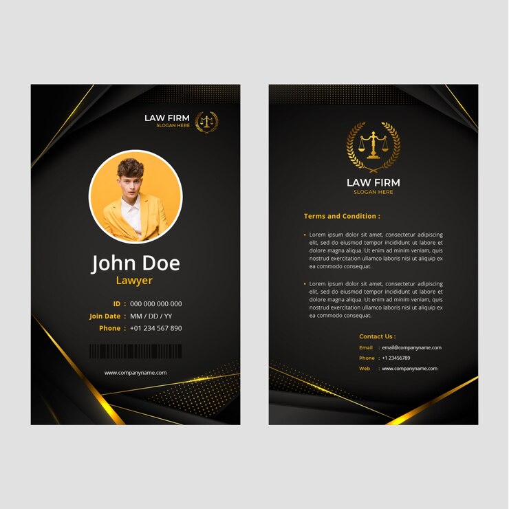 Vector Gratis gradient luxury law firm id template