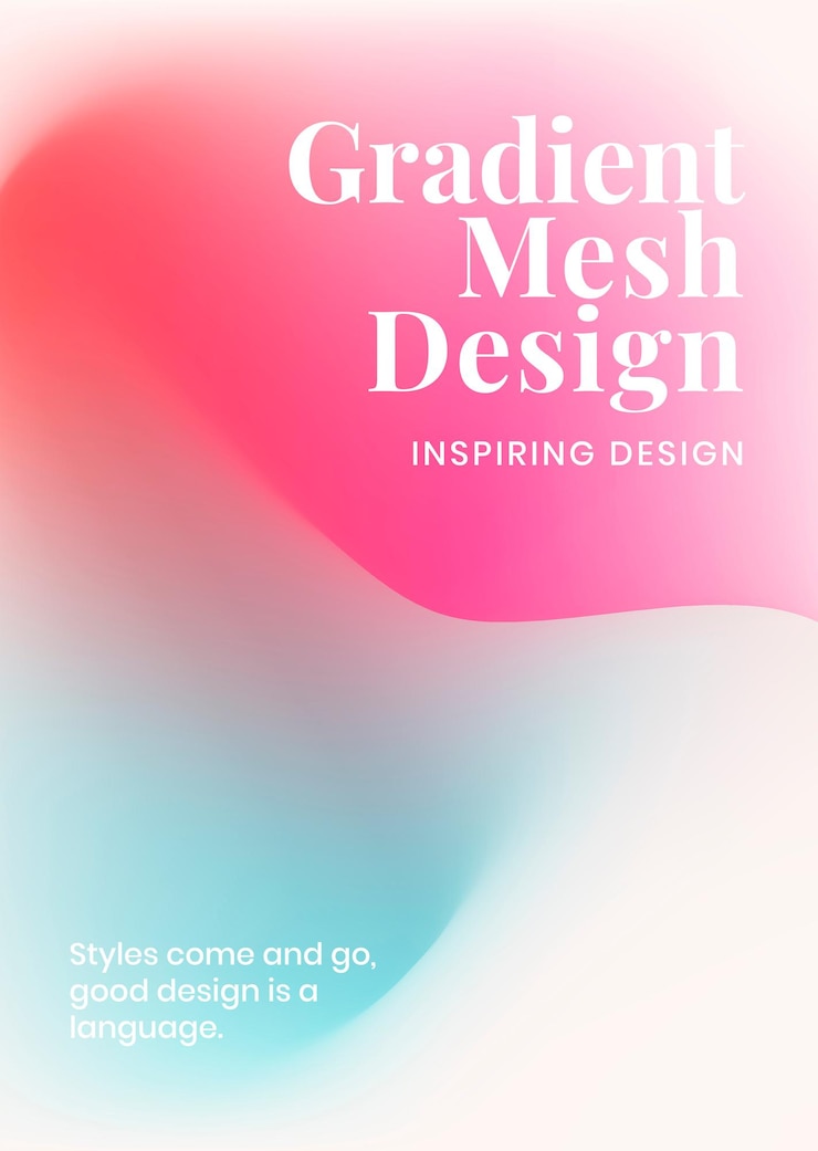 Vector Gratis gradient mesh template vector for poster