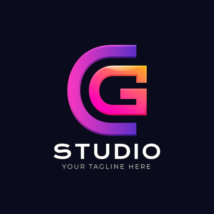 Vector Gratis gradient monogram logo design