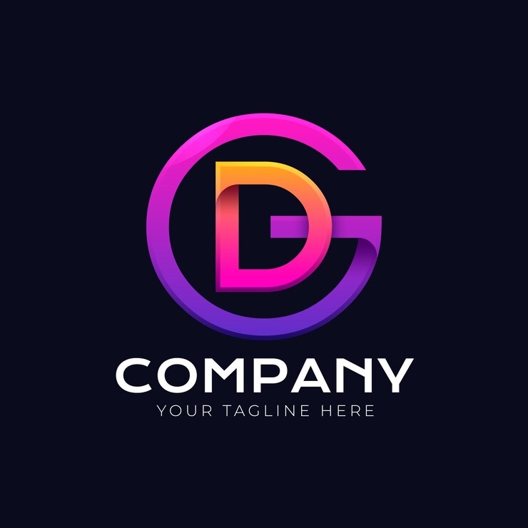 Vector Gratis gradient monogram logo design