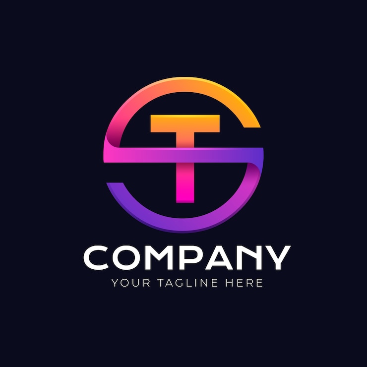 Vector Gratis gradient monogram logo design