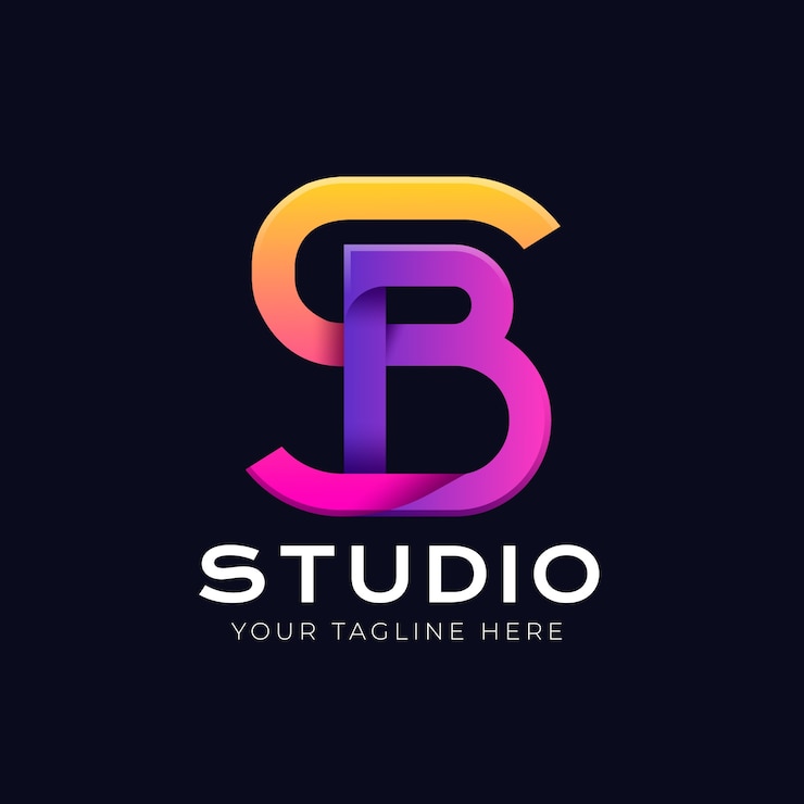 Vector Gratis gradient monogram logo design