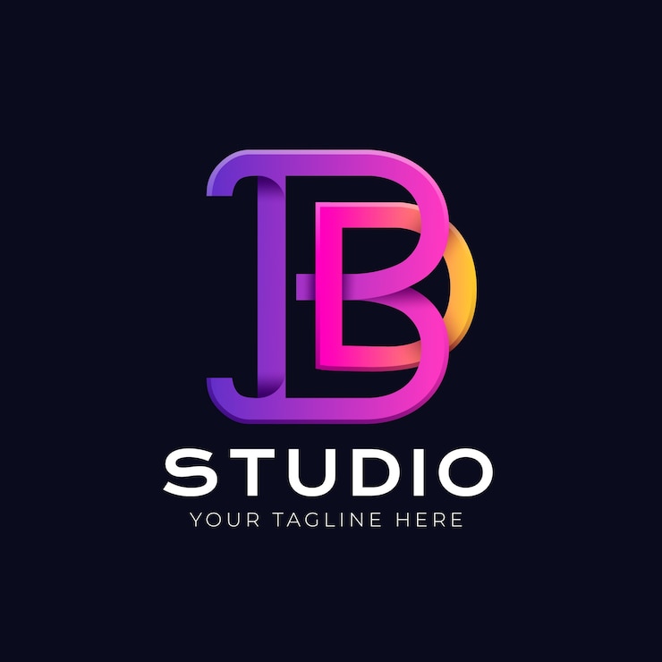 Vector Gratis gradient monogram logo design
