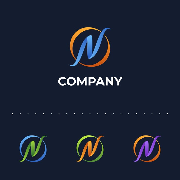 Vector Gratis gradient n letter logo