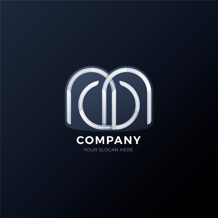 Vector Gratis gradient nc or cn logo template