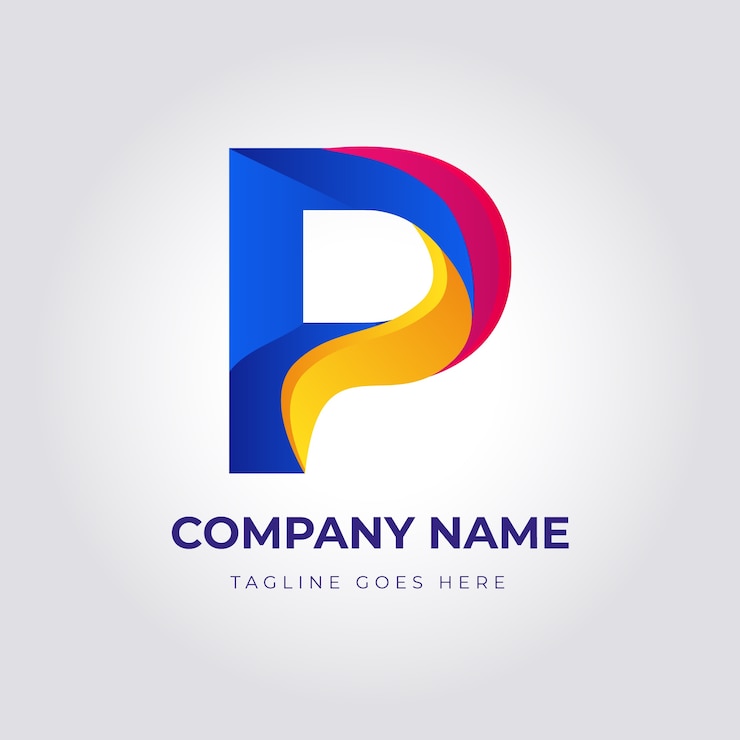 Vector Gratis gradient p letter logo template