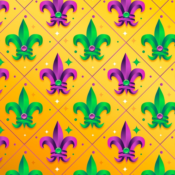 Vector Gratis gradient pattern design for mardi gras festival