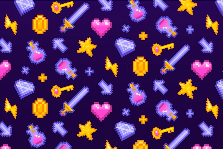 Vector Gratis gradient pixel pattern illustration