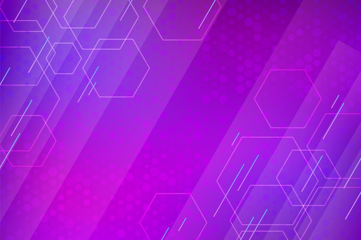Vector Gratis gradient purple hexagonal background