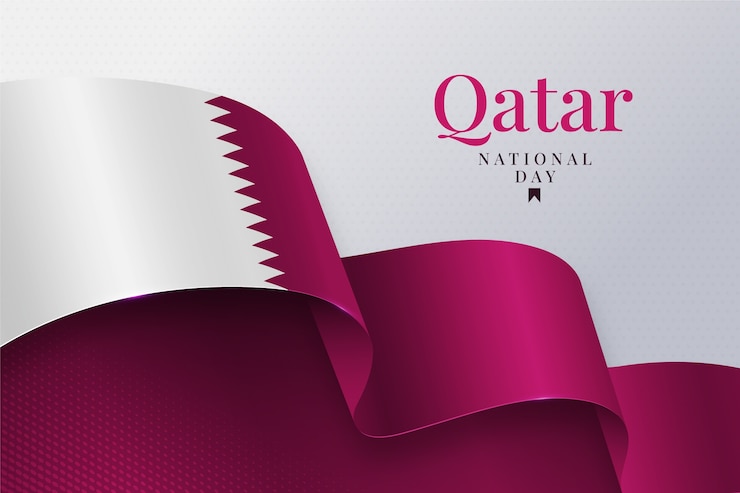 Vector Gratis gradient qatar national day background