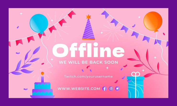 Vector Gratis gradient quinceañera twitch background