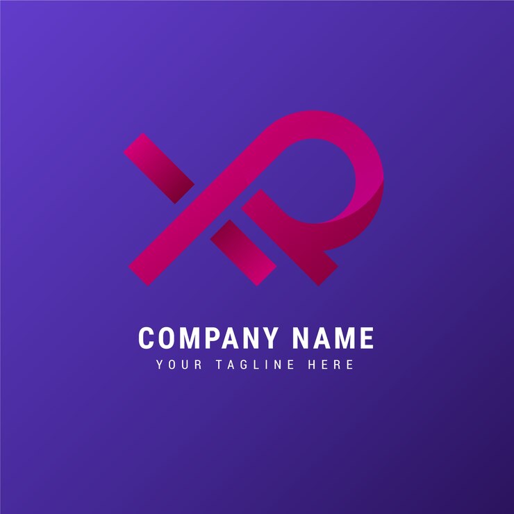 Vector Gratis gradient rx and xr logo template