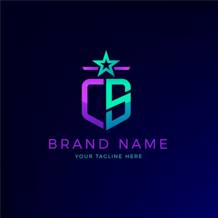 Vector Gratis gradient sc or cs logo template