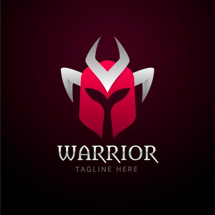 Vector Gratis gradient spartan helmet logo design