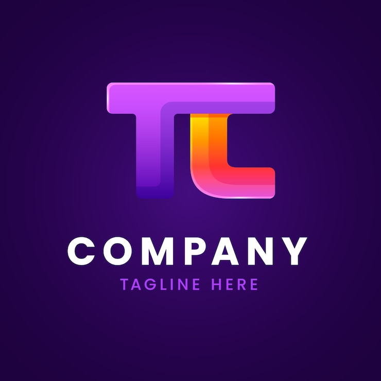 Vector Gratis gradient tc logo design