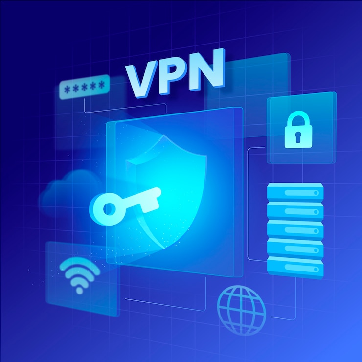 Vector Gratis gradient vpn illustration