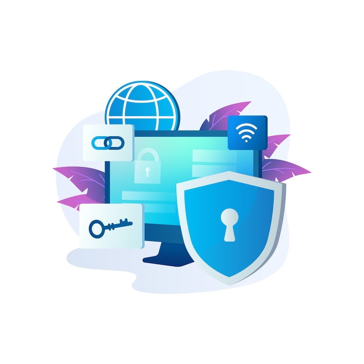 Vector Gratis gradient vpn illustration