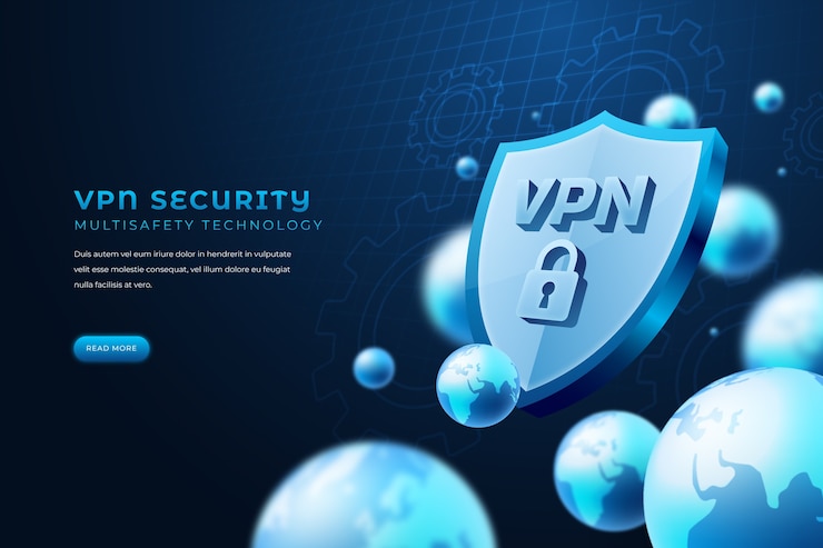 Vector Gratis gradient vpn illustration