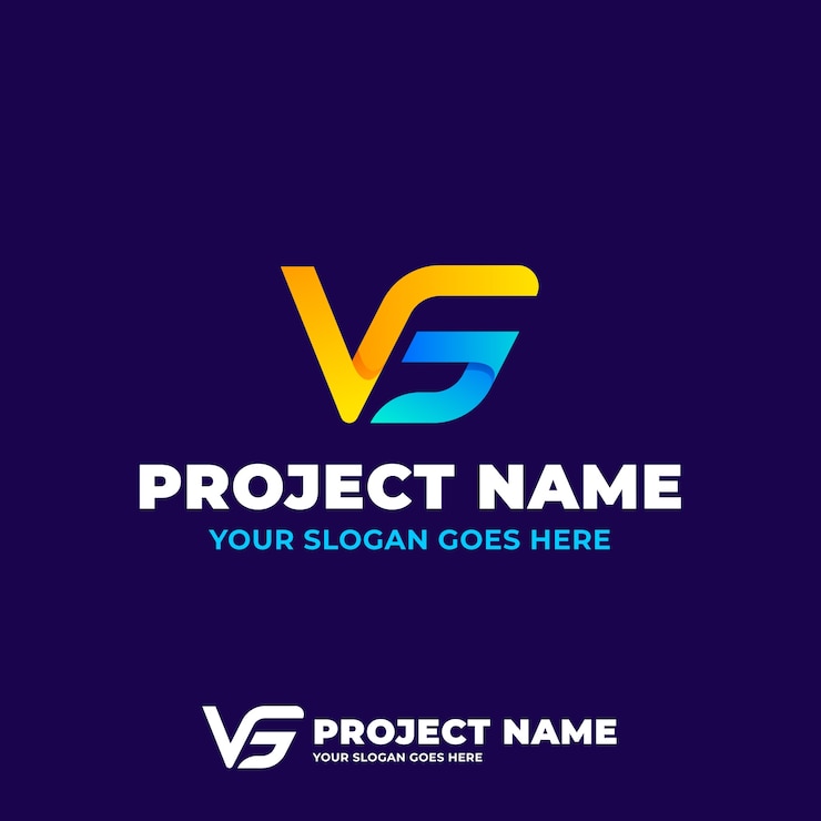 Vector Gratis gradient vs logo template