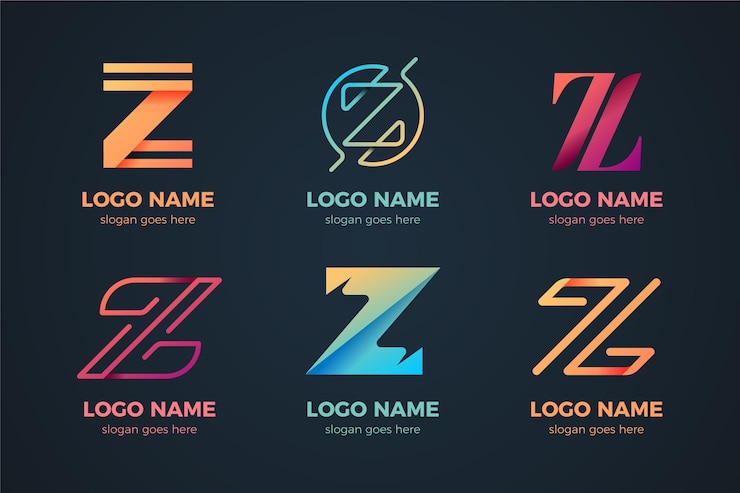 Vector Gratis gradient z letter logo set