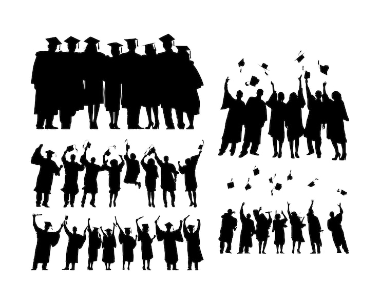 Vector Gratis graduated people 
