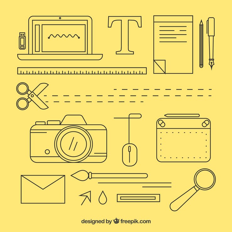 Vector Gratis graphic design elements collection in flat style