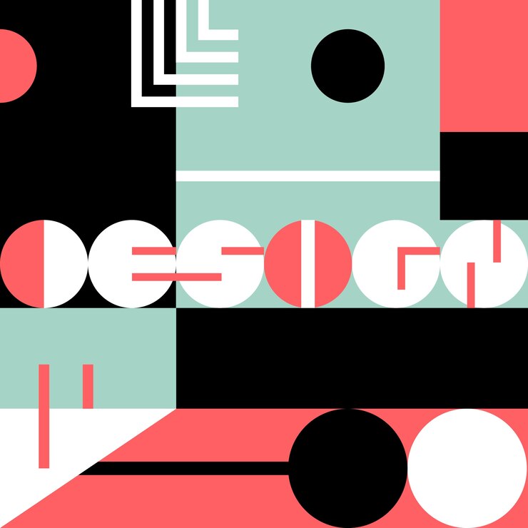 Vector Gratis graphic design lettering in geometric lettering