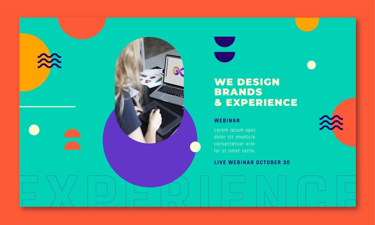 Vector Gratis graphic designer  webinar template