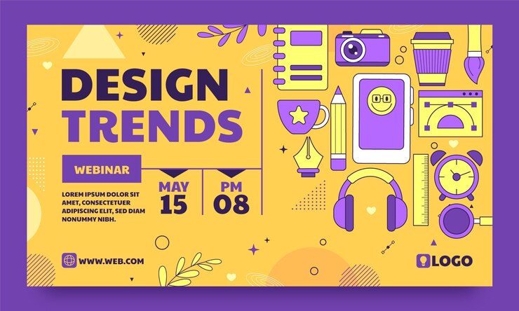 Vector Gratis graphic designer  webinar template