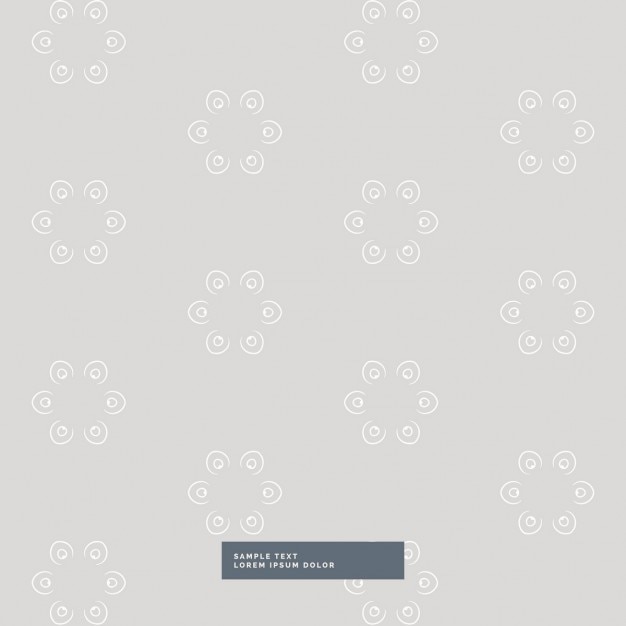 Vector Gratis gray background with a simple floral pattern
