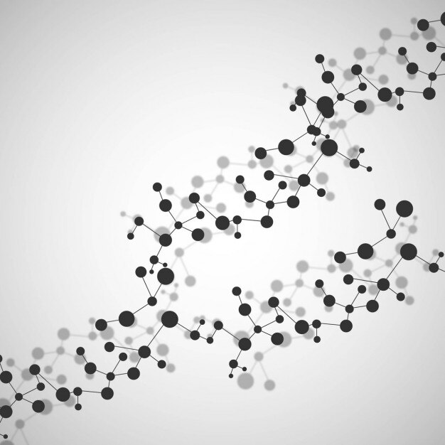 Vector Gratis gray background with connected dots