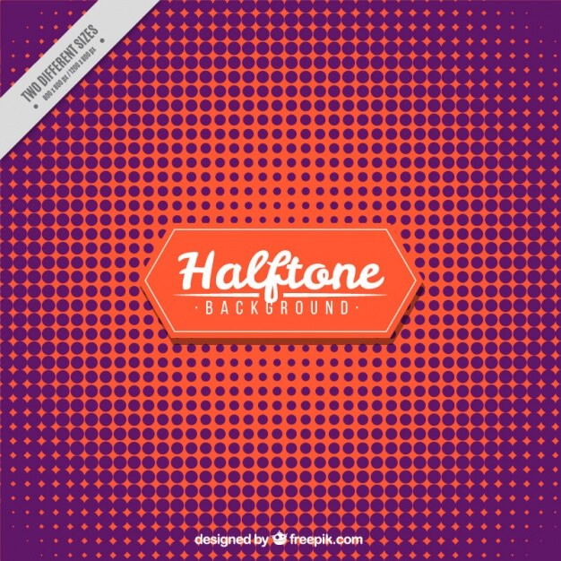 Vector Gratis great red background with purple halftone dots