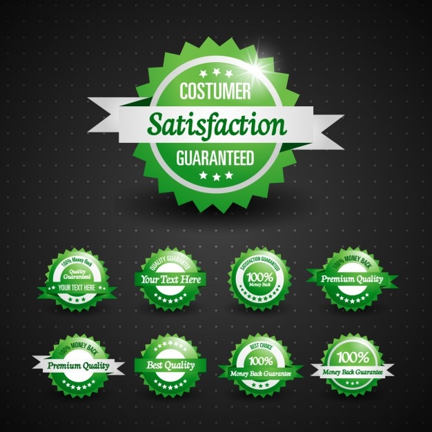 Vector Gratis green badges collection